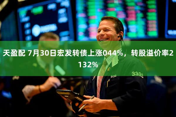 天盈配 7月30日宏发转债上涨044%,转股溢价率2132%